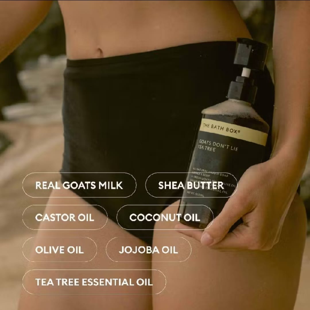 THE BATH BOX - Goats Don't Lie Tea Tree Liquid Soap - Image 3