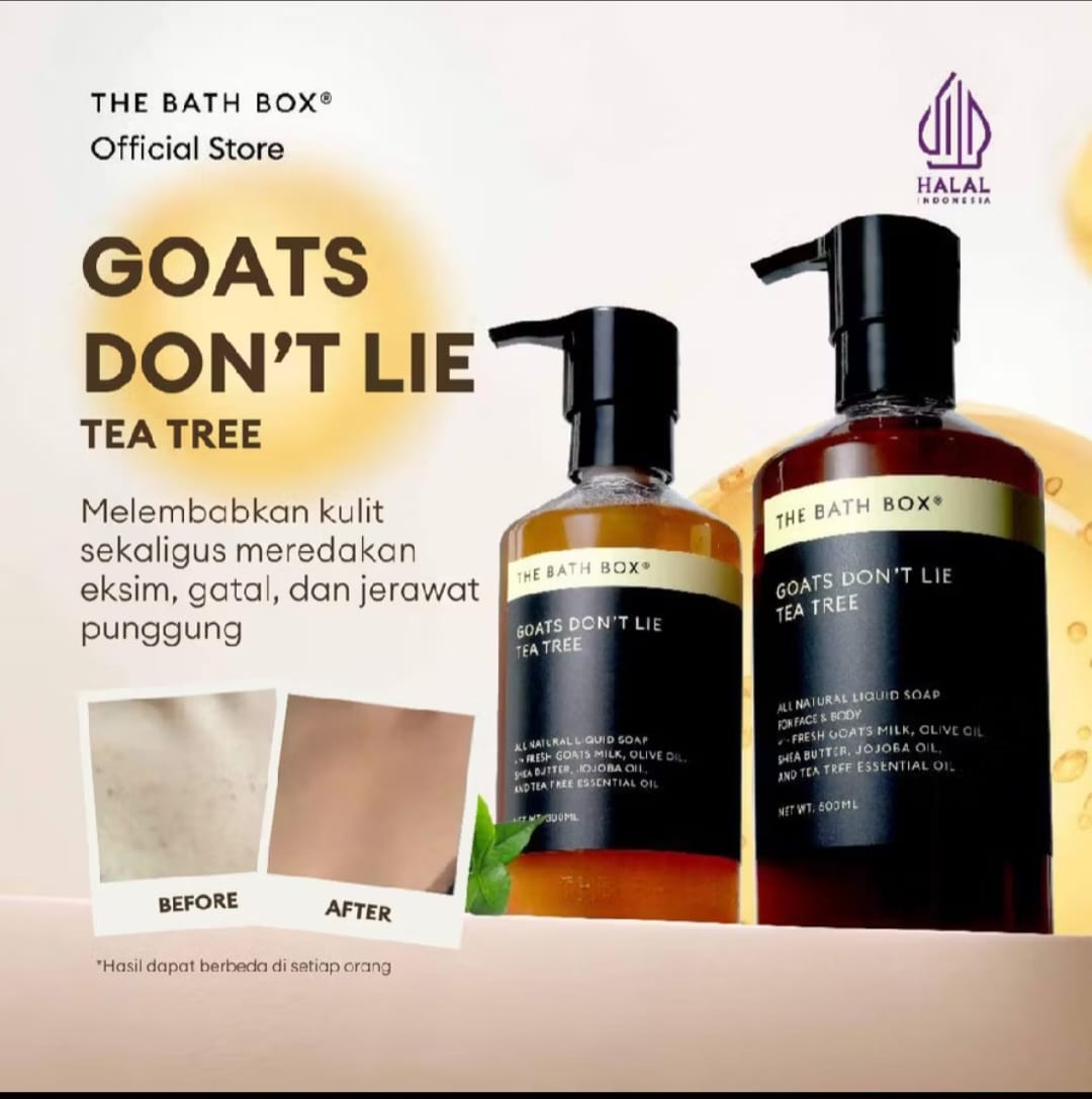 THE BATH BOX - Goats Don't Lie Tea Tree Liquid Soap